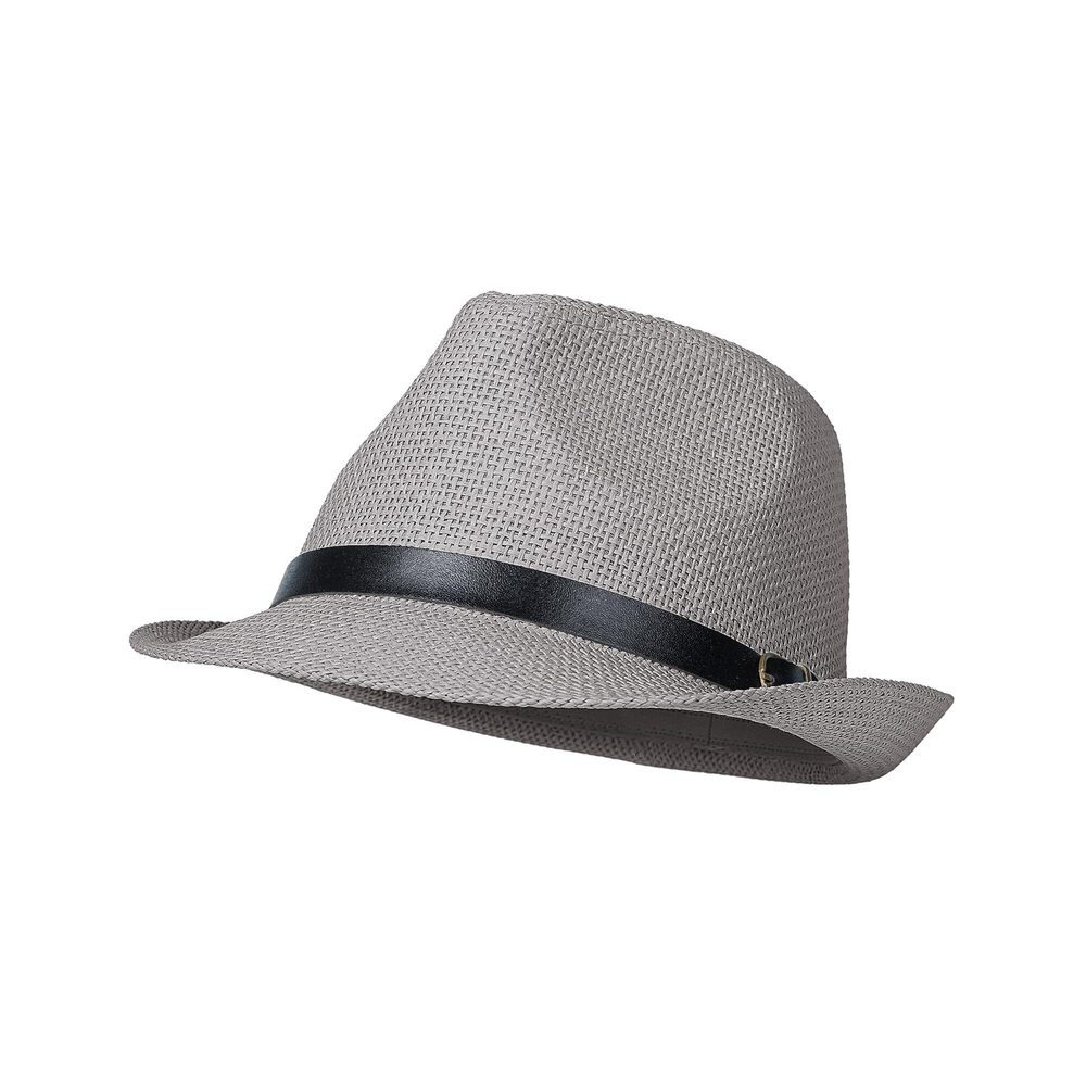 7485 Straw Fedora Hat Short Brim Panama Trilby Hat Sun Summer Beach Hat